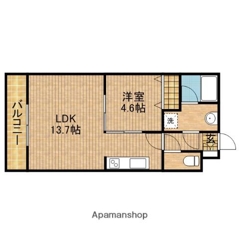 アイリスⅡ(1LDK/3階)の間取り写真