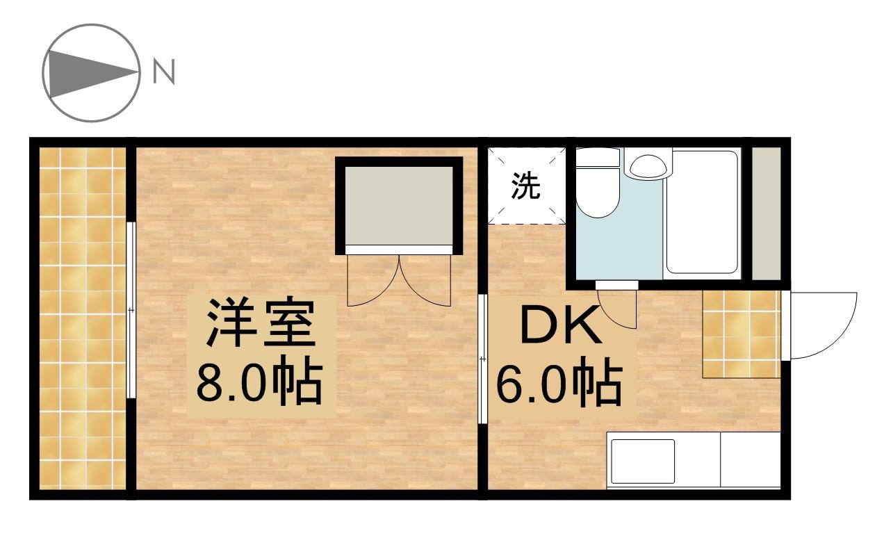 ステラハウス(1DK/3階)の間取り写真