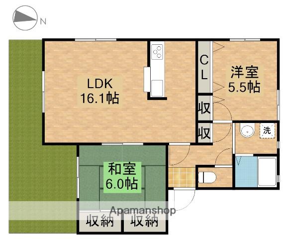 メゾンショコラ(2LDK/1階)の間取り写真