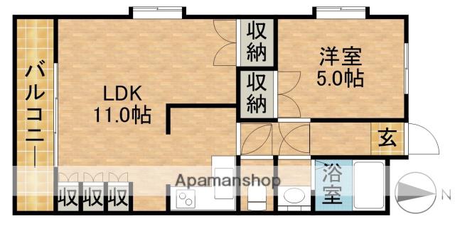 アルコ Ⅴ(1LDK/7階)の間取り写真