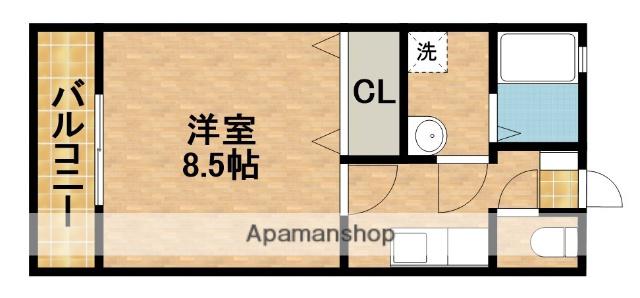 カーサコリーナ(1K/1階)の間取り写真