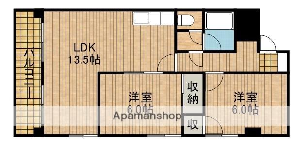 ファミール楊子(2LDK/2階)の間取り写真