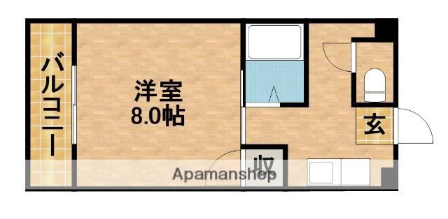 ヴァンクール(1K/2階)の間取り写真