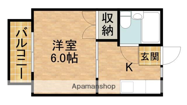 ひかりコーポ(1K/2階)の間取り写真