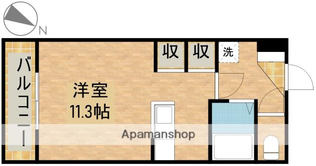 ハイライズHIRAI(ワンルーム/3階)の間取り写真