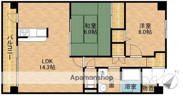 藤和ハイタウン上島(2LDK/3階)の間取り写真