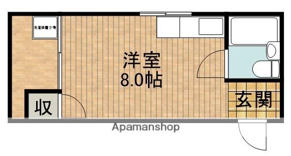 メゾン田町(ワンルーム/2階)の間取り写真