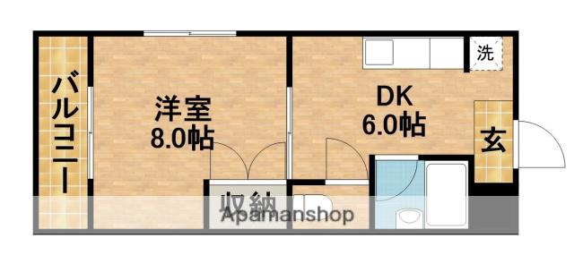マンション A&R(1DK/3階)の間取り写真