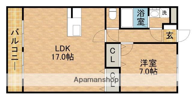 ヴィーブル野口(1LDK/2階)の間取り写真