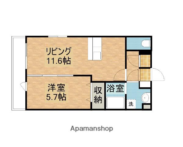 ジュリアーノⅡ(1LDK/3階)の間取り写真