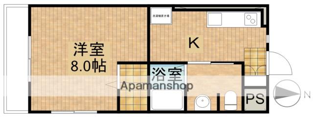 ハイツセントラルⅠ(1K/3階)の間取り写真