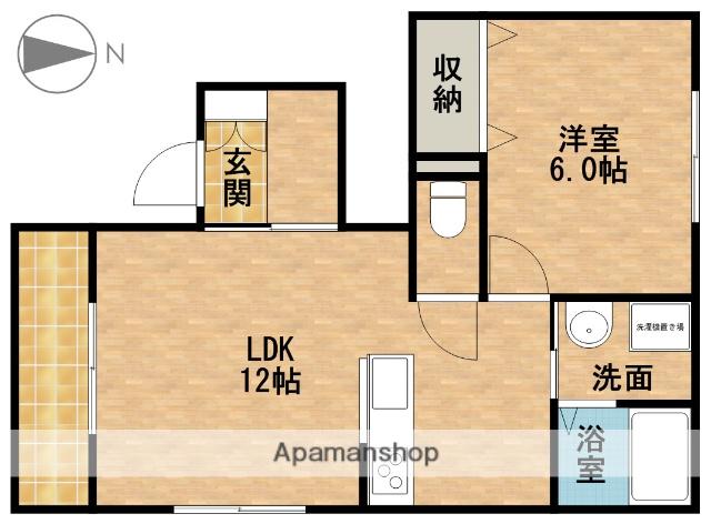 グランツ(1LDK/1階)の間取り写真