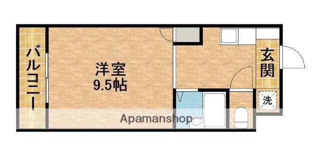 アップル第3マンション(ワンルーム/1階)の間取り写真