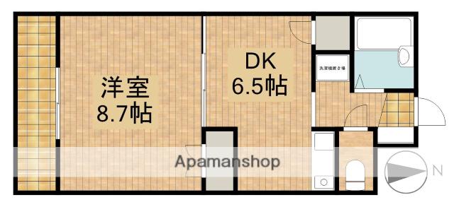 プラザヴィラA(1DK/4階)の間取り写真