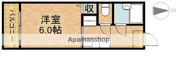 メゾン雅野(1K/1階)の間取り写真