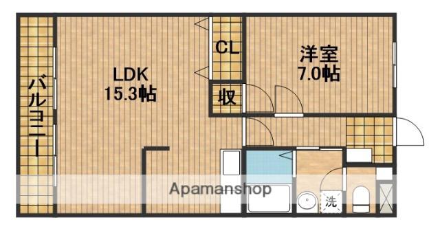 ルフェリエ(1LDK/3階)の間取り写真