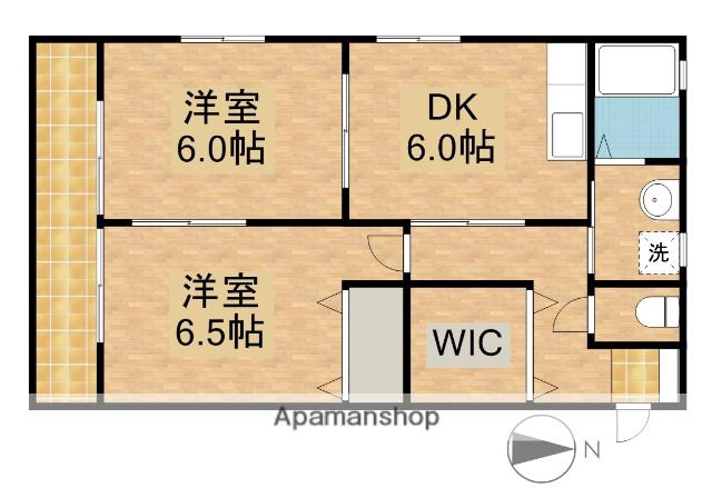 シャンテ(2DK/1階)の間取り写真