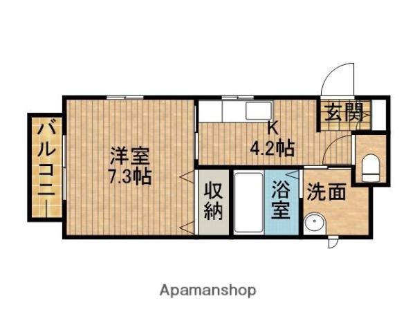 QT8ハウス(1K/1階)の間取り写真