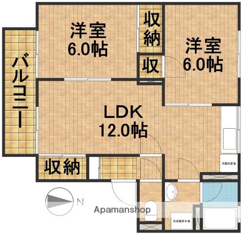 セジュールⅠ(2LDK/2階)の間取り写真