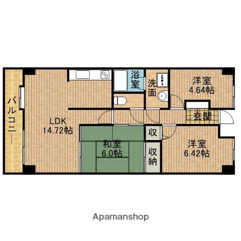 エンブル・シティ焼津(3LDK/2階)の間取り写真