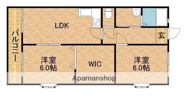 ミノルマンション(2DK/3階)の間取り写真