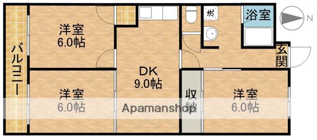 グリーンバレー和合(3DK/2階)の間取り写真