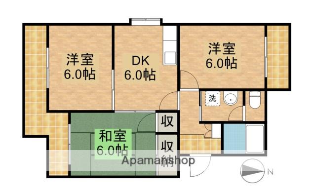 GRAND PAPA(3DK/3階)の間取り写真