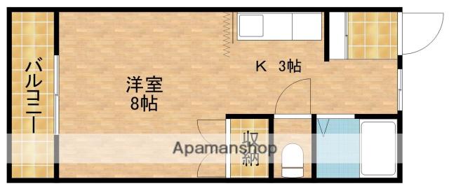 サンハイツエムⅡ(1K/2階)の間取り写真