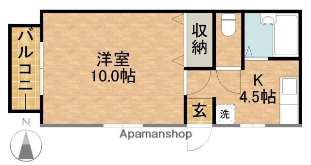 YOUR TOWN O(1K/1階)の間取り写真