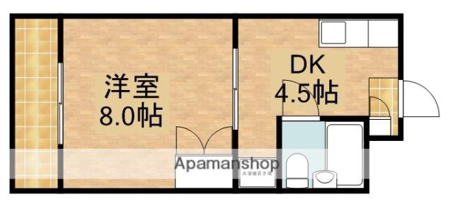 メゾンエクセルⅠ(1DK/3階)の間取り写真