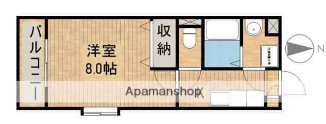 マンションアカンサスⅢ(1K/3階)の間取り写真