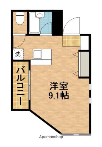 アビタシオン(1K/2階)の間取り写真