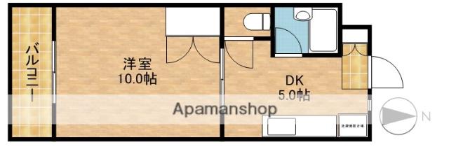 ア・ラ・モードS(1DK/1階)の間取り写真