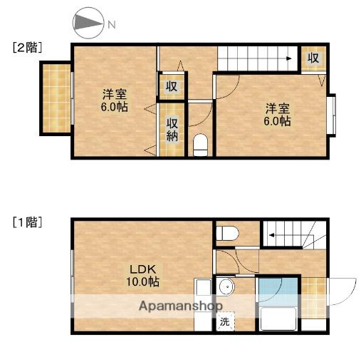 ＳＵＲＰＬＵＳユーリンＢ(2LDK)の間取り写真