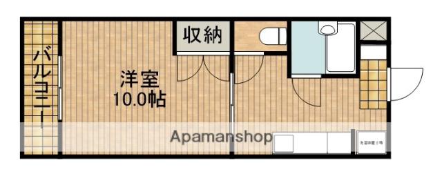 マンションアトランティスⅡ(1DK/1階)の間取り写真