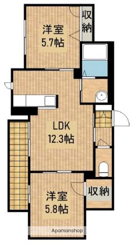 ALEGRIA E棟(2LDK/1階)の間取り写真