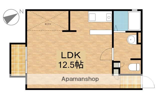 東海道本線 鷲津駅 徒歩10分 2階建 築19年(ワンルーム/1階)の間取り写真