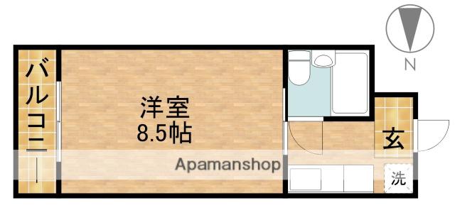 富士見ハイツ(1K/4階)の間取り写真