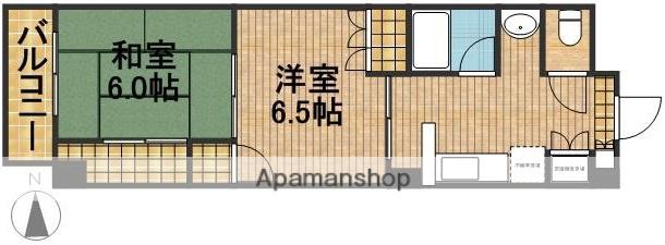 エンブレム元浜(2K/7階)の間取り写真