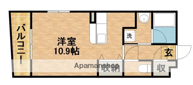 ドリームピア大蒲(ワンルーム/2階)の間取り写真