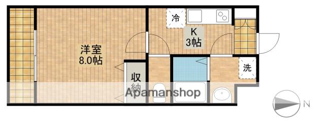 MYUⅢ(1K/1階)の間取り写真