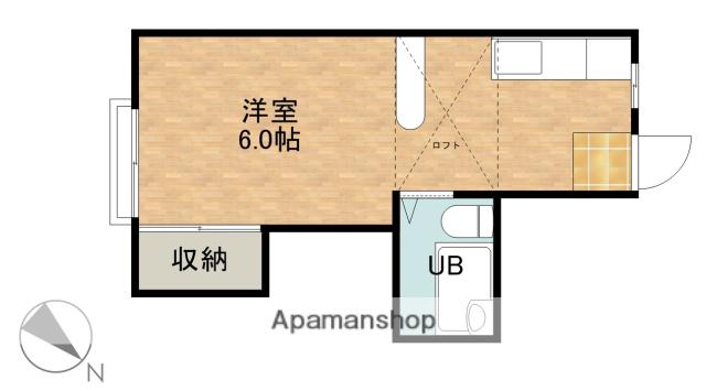 サンコーポあけぼのB(1K/2階)の間取り写真