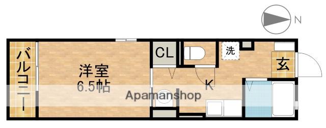 サングリーン(1K/2階)の間取り写真