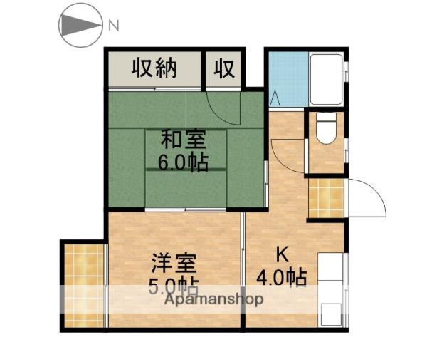 ヴィーナス(2K/2階)の間取り写真