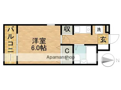 日興パレス浜松(1K/3階)の間取り写真