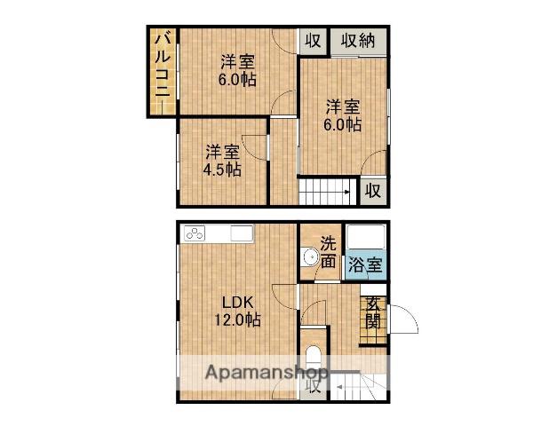 アムゼ楊子Ⅲ(3LDK)の間取り写真