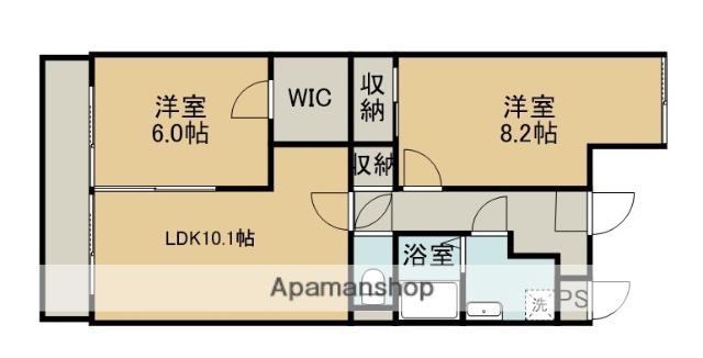 ソシアリバーシティー(2LDK/1階)の間取り写真