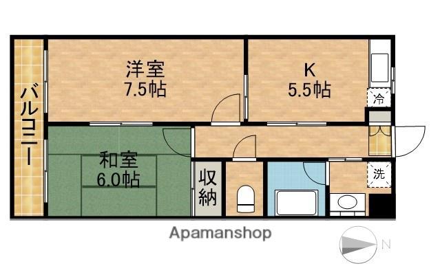 クラフトⅢ(2K/3階)の間取り写真