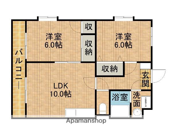 グランディール(2LDK/1階)の間取り写真