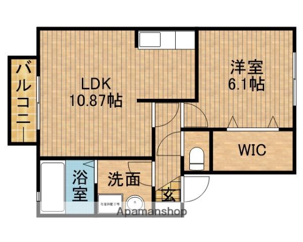 ナンタケットイン(1LDK/2階)の間取り写真